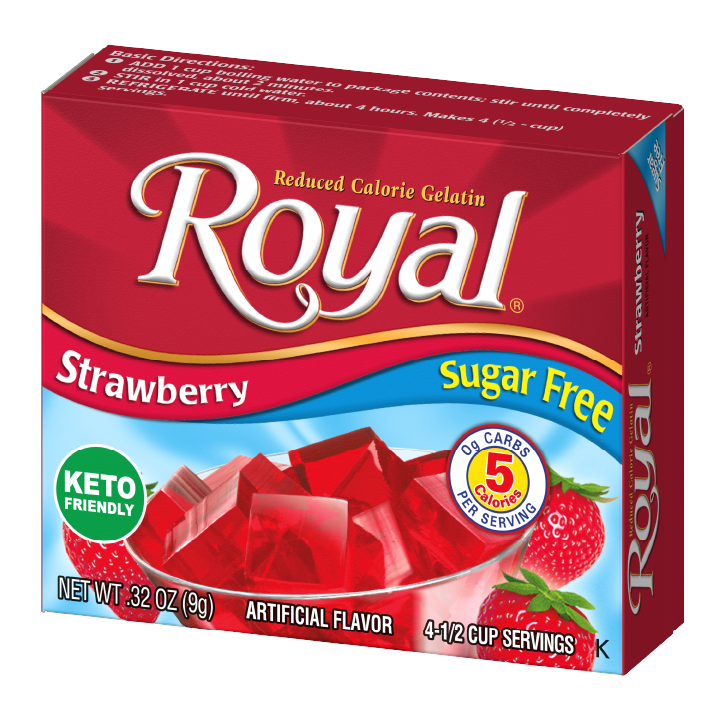 Royal Gelatin – Strawberry Sugar Free 0.32 oz